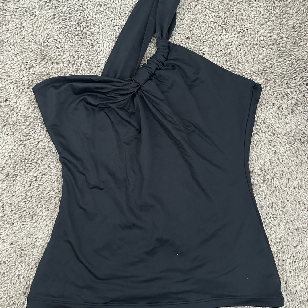 Abercrombie & Fitch Black One-Shoulder Top